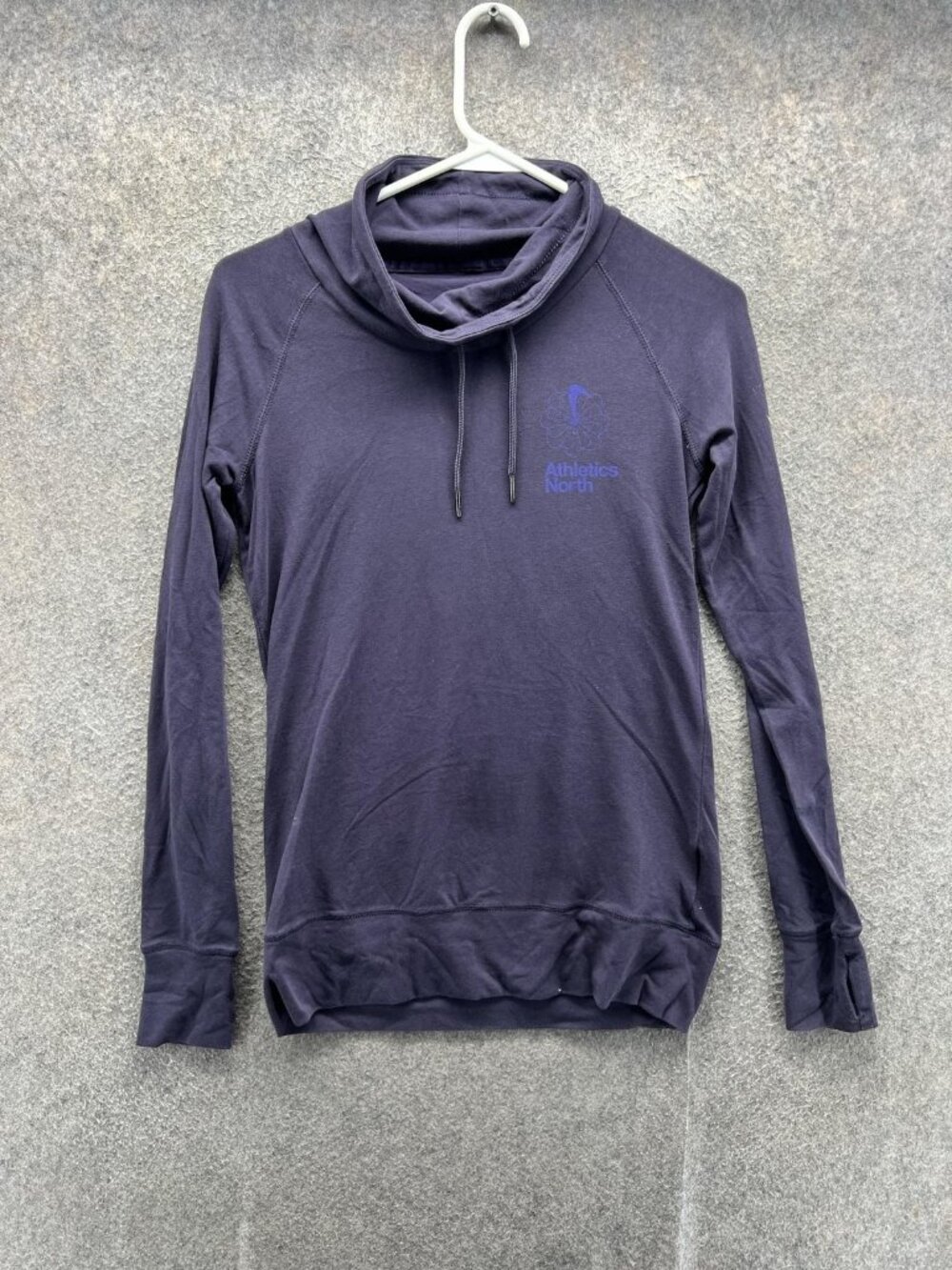 Nike Sweatshirt Womens Small Purple Cowl Neck Athletics North Fit Dry Pullover
